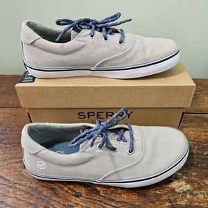 Sperry Top Sider Boys STK266654 Size 3M Gray White Lace‎ Up